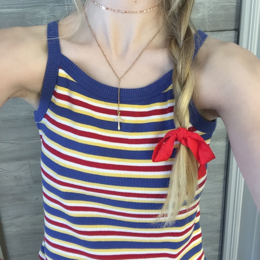 ‼️SOLD‼️Vintage stripped ribbed tank top